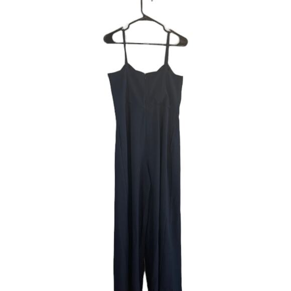 Eliza J Navy Blue Sleeveless One Piece Lined Pants Romper Women Sz 10 - Picture 2 of 12